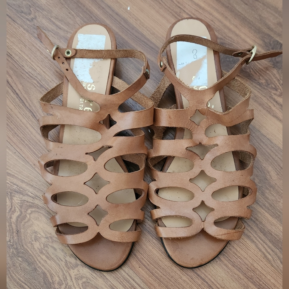 Sore Real Italian Leather Sandals - 8.5, 39